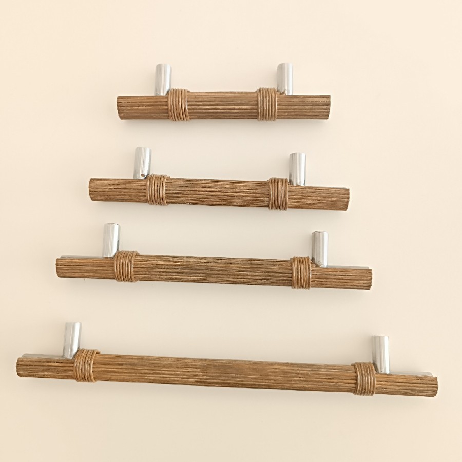64 mm Koyu Meşe Rattan Kulp