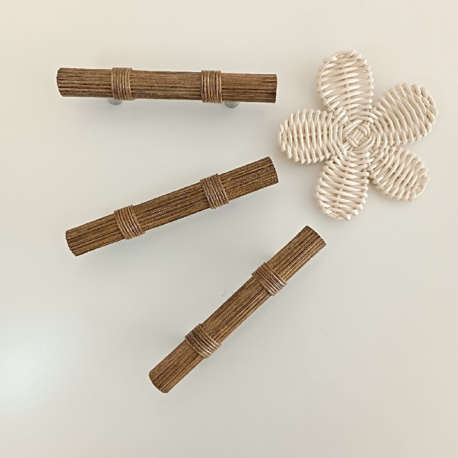 64 mm Koyu Meşe Rattan Kulp