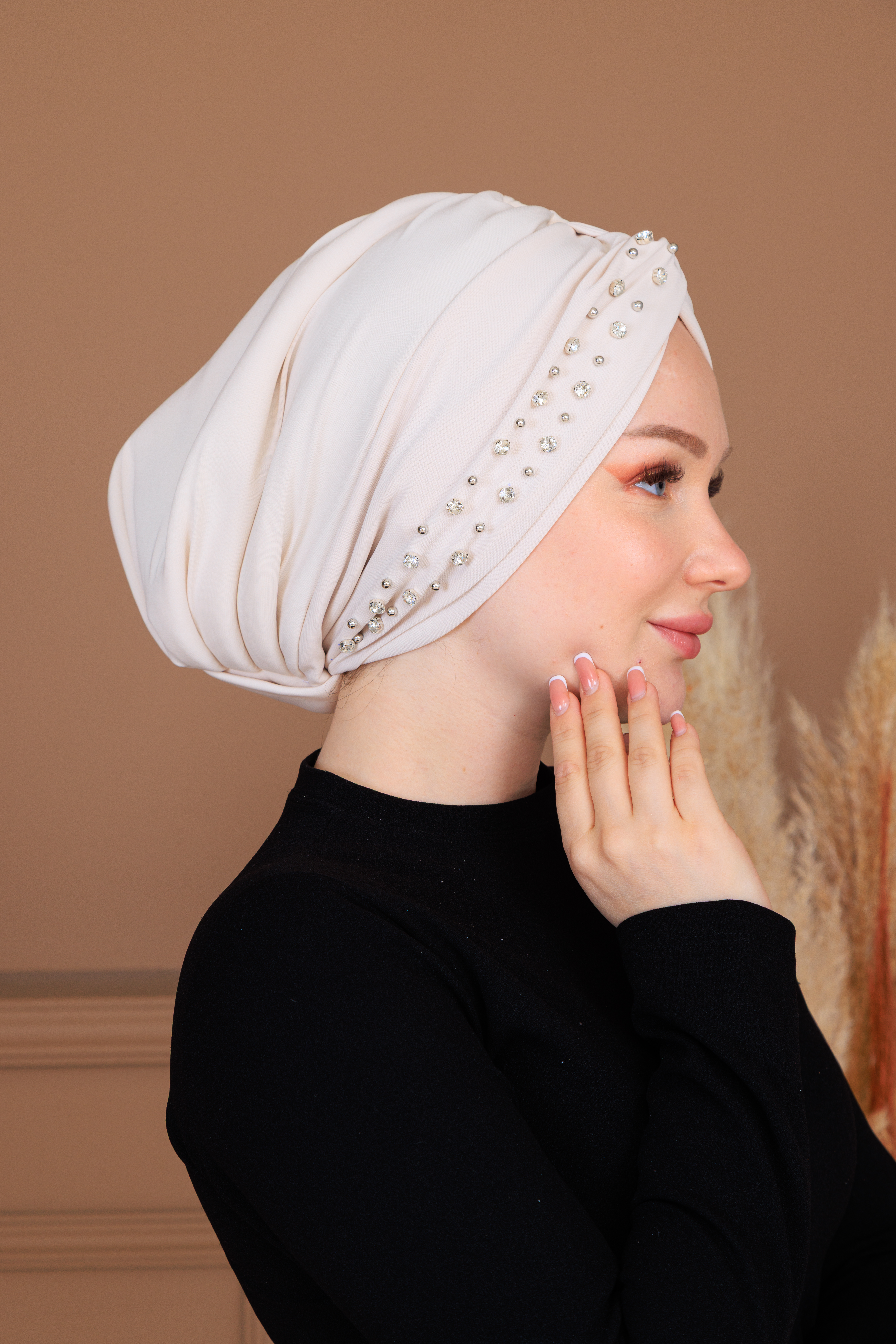 önü düğümlü dolgulu yandan taşlı