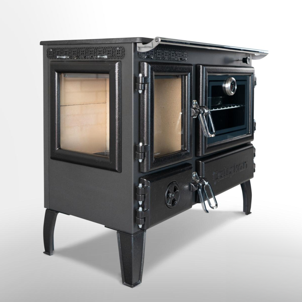 214-3D Emaye Gövdeli Tuğlalı Fırınlı Şömine Soba