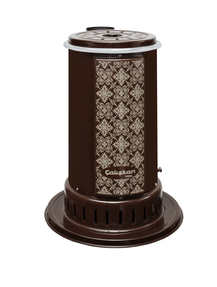 103 Kahverengi Yuvarlak Üstten Çıkışlı Soba