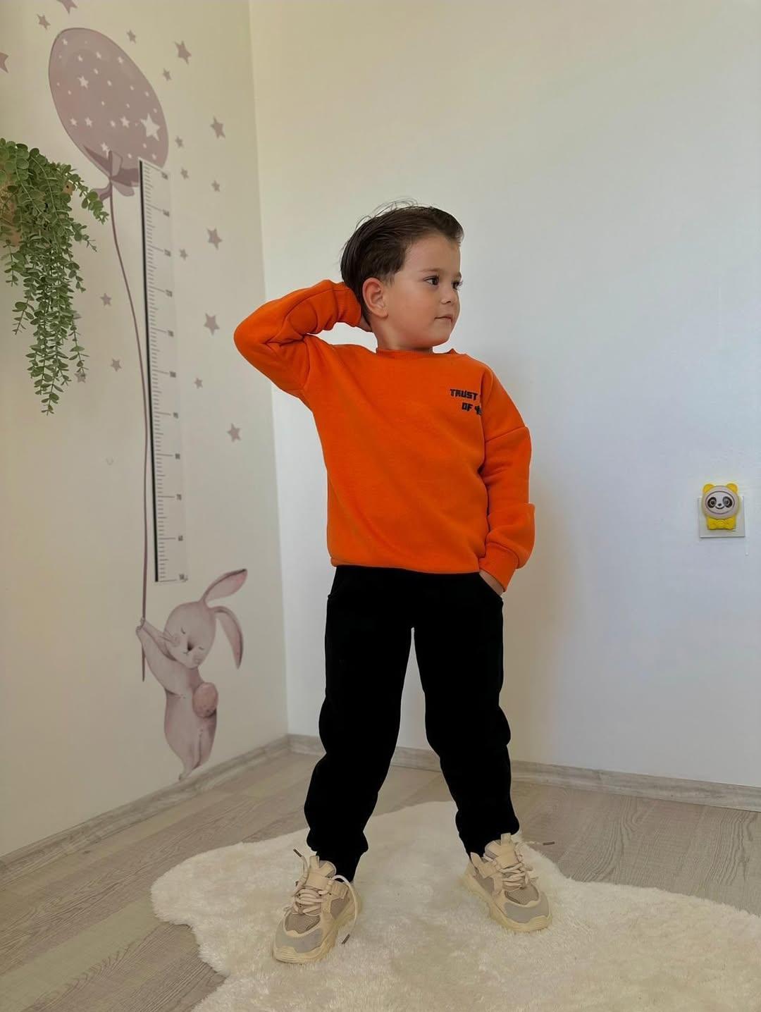 Erkek Çocuk Esofman Takımı 3 İp Şardonlu