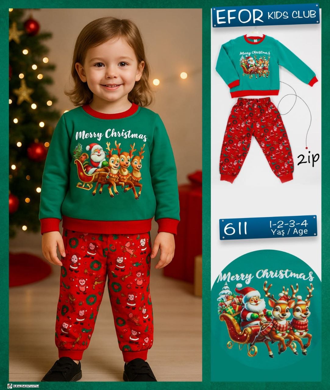 Noel Kostümü 1-4 yaş