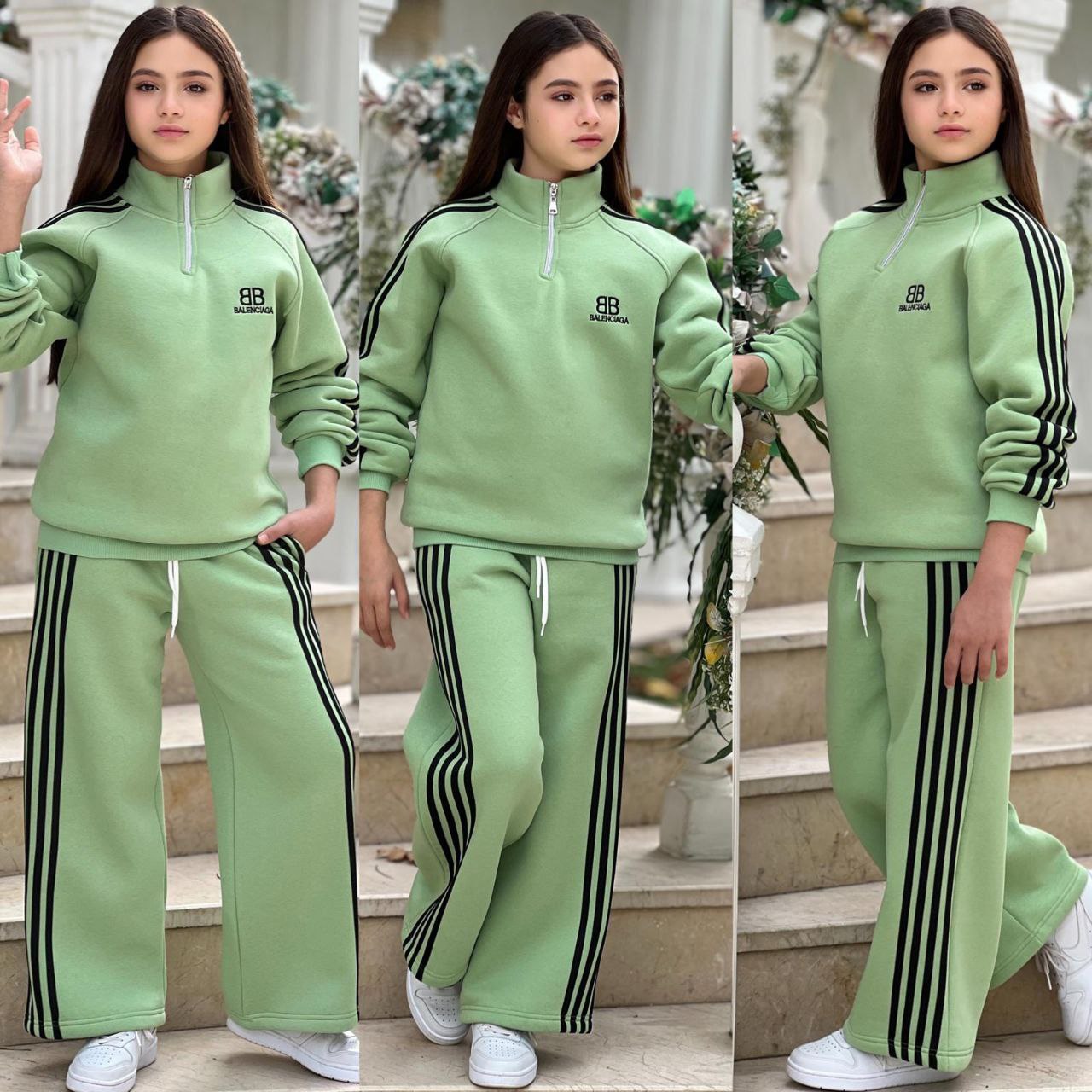 Garson Boy 3 İPLİK ŞARDONLU FULL LİKRA KOMPAK KUMAŞ 8-16 Yaş Kız Çocuk Takım