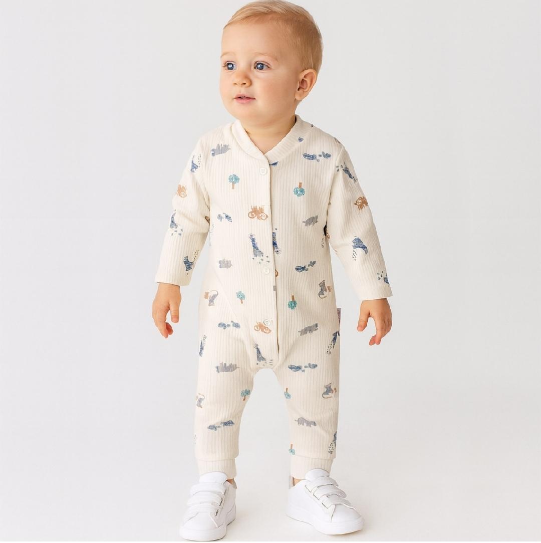 0-6 Ay Safari Manşetli Tulum