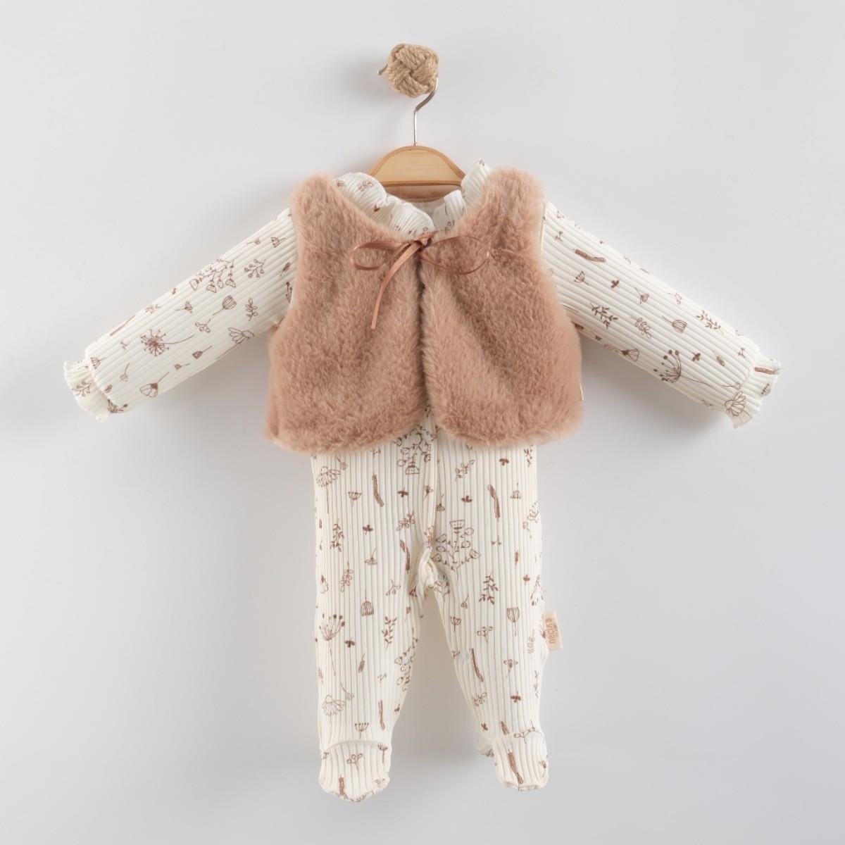 Kız Bebek Yelekli Tulum