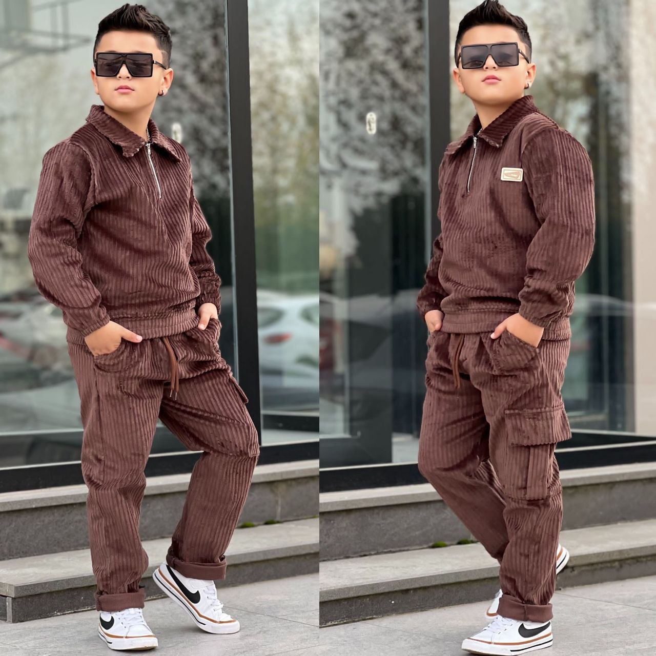 8-16 Yaş Erkek Kadife Takım