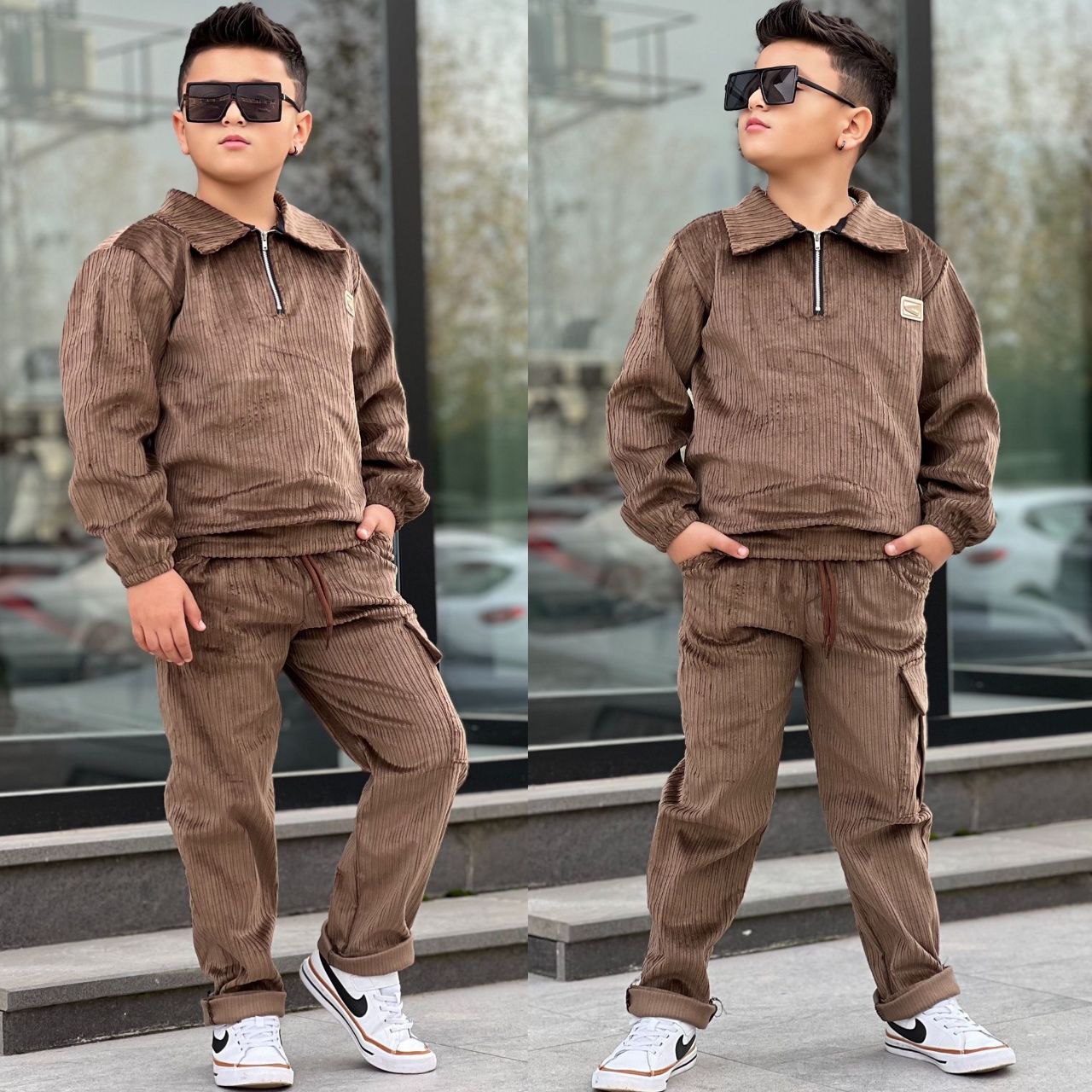 8-16 Yaş Erkek Kadife Takım