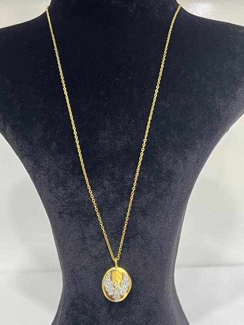 Anka kuşu kapaklı alya kolyesi