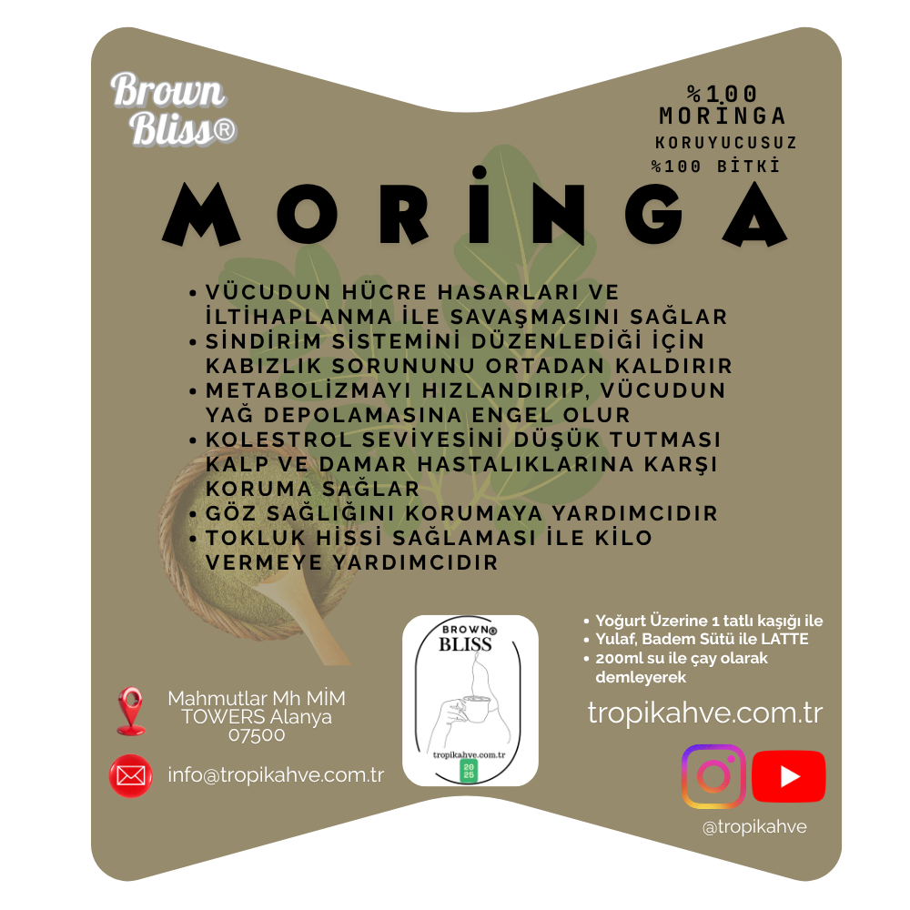 BrownBliss® Yeşil Moringa Tozu
