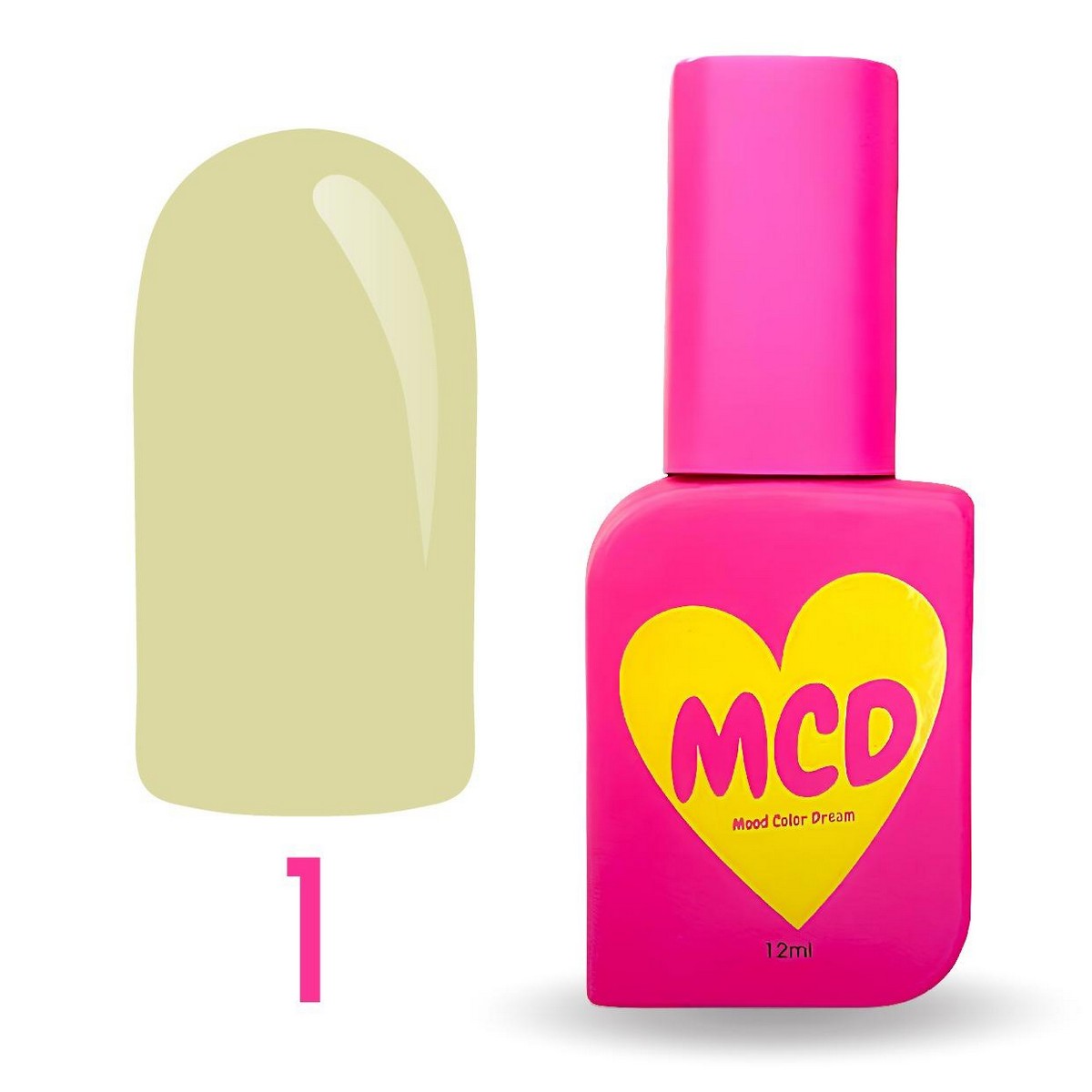 MCD Kalıcı Oje No: 001 Hema-Free Yüksek Pigmentli Alerji Karşıtı Profesyonel Seri 12 ml