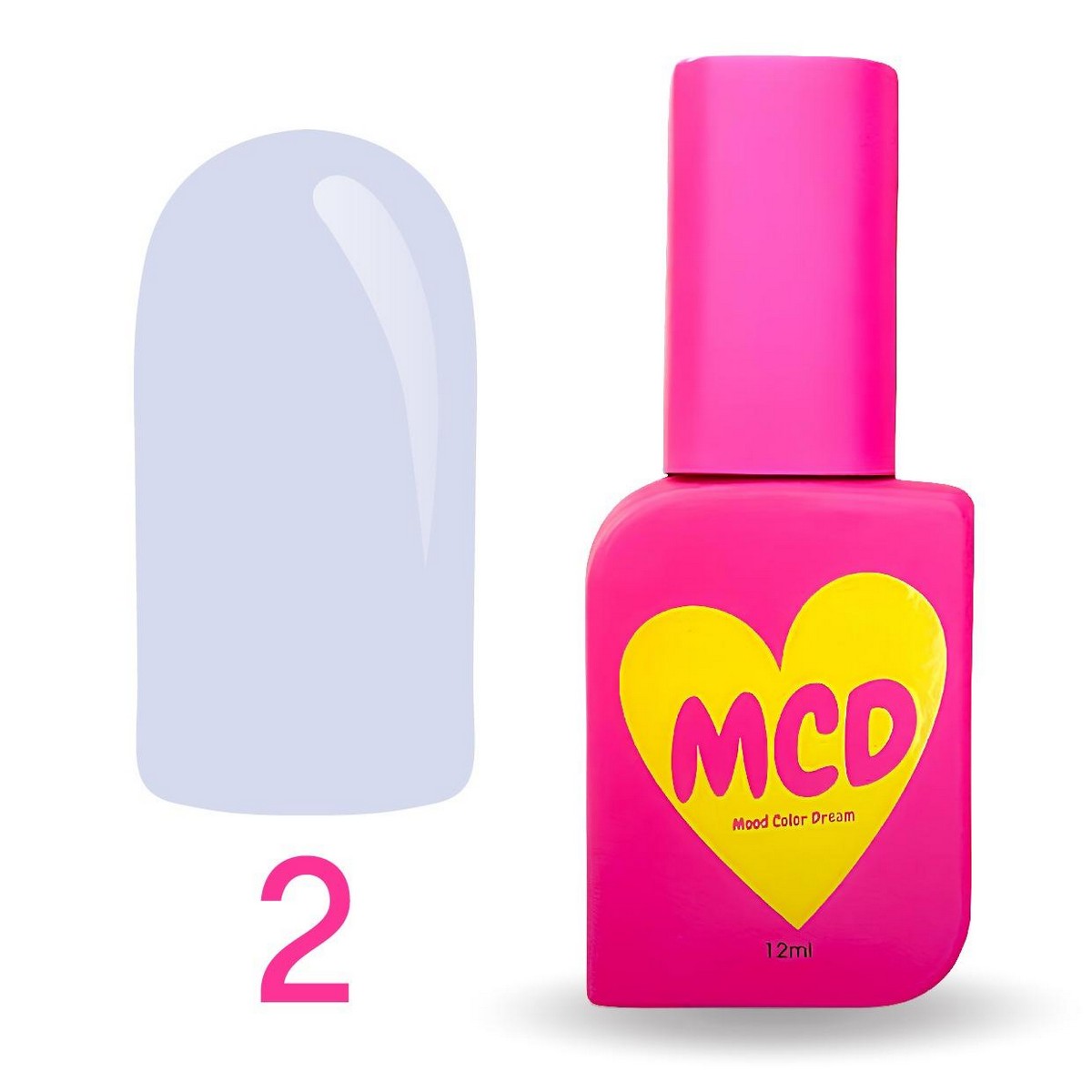MCD Kalıcı Oje No: 002 Hema-Free Yüksek Pigmentli Alerji Karşıtı Profesyonel Seri 12 ml
