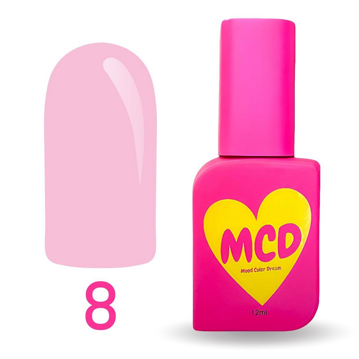 MCD Kalıcı Oje No: 008 Hema-Free Yüksek Pigmentli Alerji Karşıtı Profesyonel Seri 12 ml