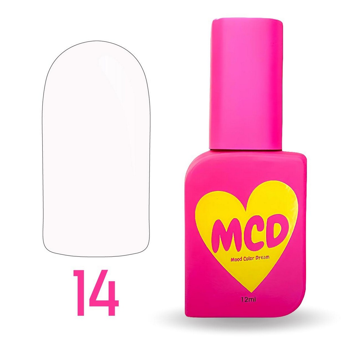 MCD Kalıcı Oje No: 014 Hema-Free Yüksek Pigmentli Alerji Karşıtı Profesyonel Seri 12 ml