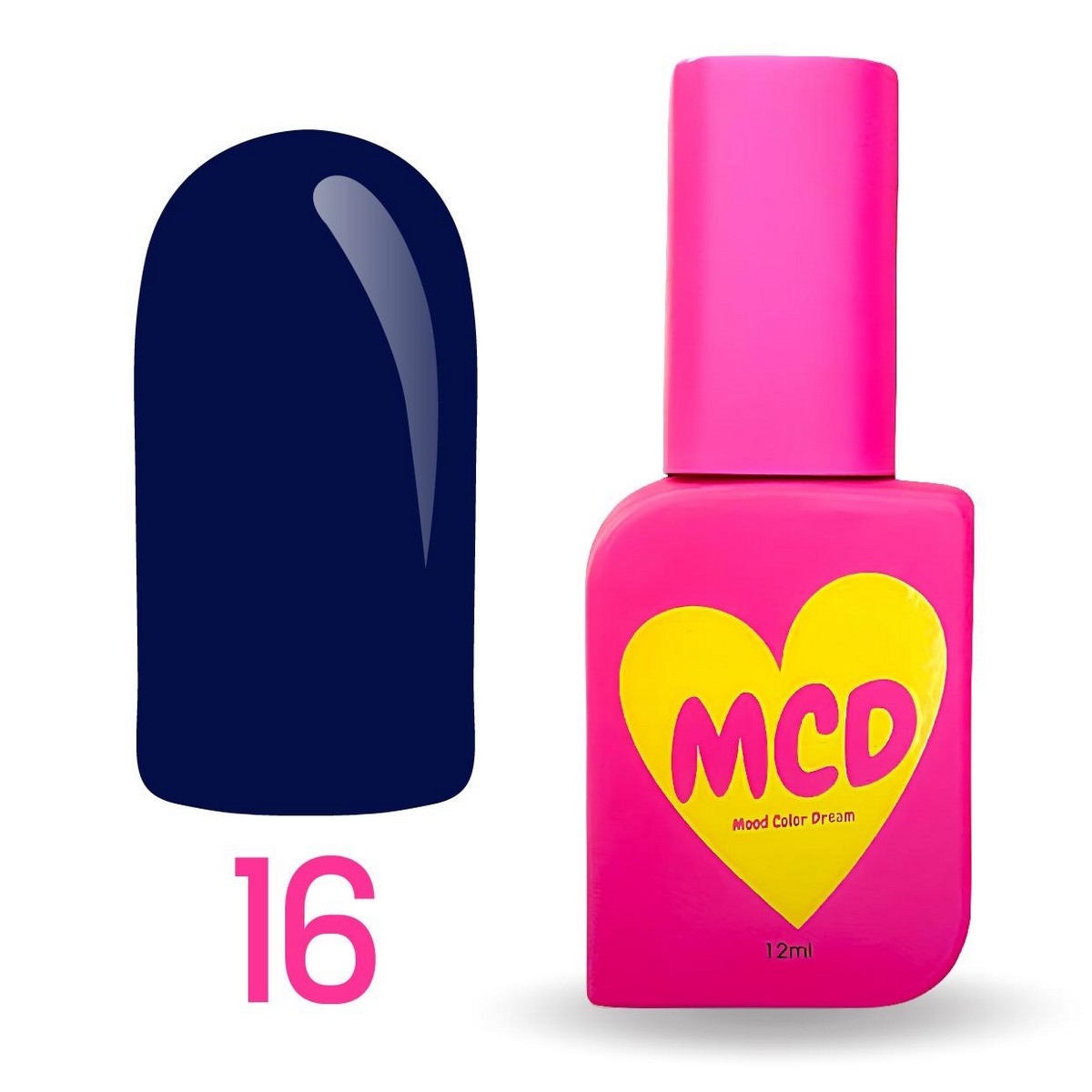 MCD Kalıcı Oje No: 016 Hema-Free Yüksek Pigmentli Alerji Karşıtı Profesyonel Seri 12 ml