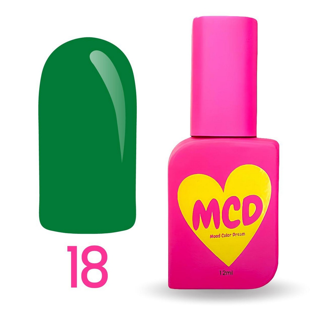 MCD Kalıcı Oje No: 018 Hema-Free Yüksek Pigmentli Alerji Karşıtı Profesyonel Seri 12 ml