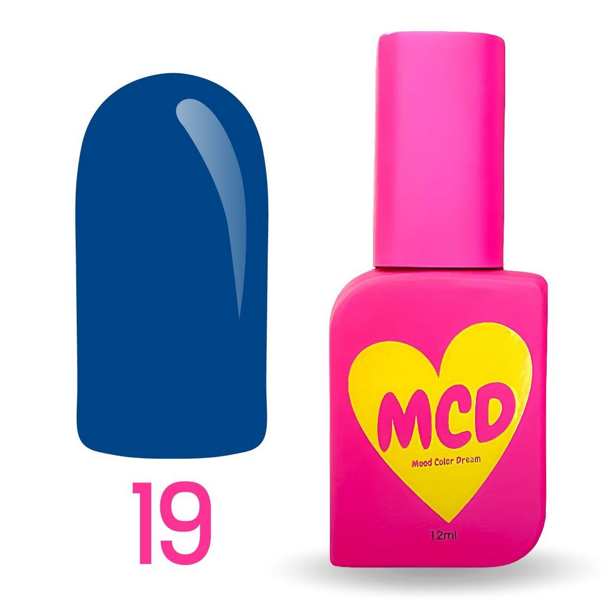 MCD Kalıcı Oje No: 019 Hema-Free Yüksek Pigmentli Alerji Karşıtı Profesyonel Seri 12 ml