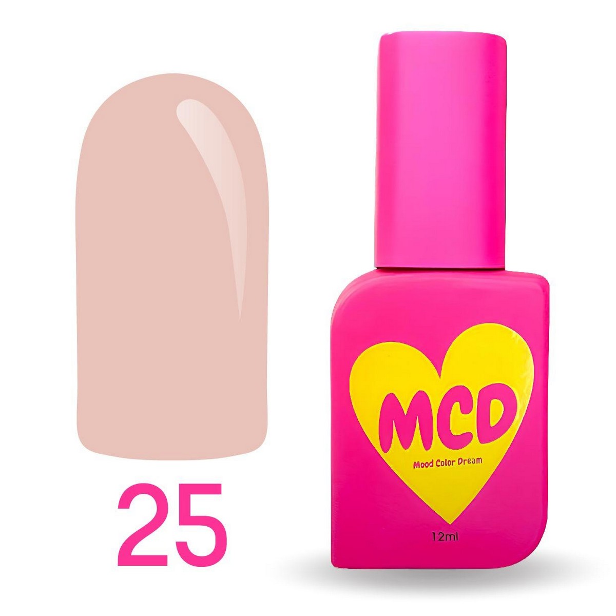 MCD Kalıcı Oje No: 025 Hema-Free Yüksek Pigmentli Alerji Karşıtı Profesyonel Seri 12 ml