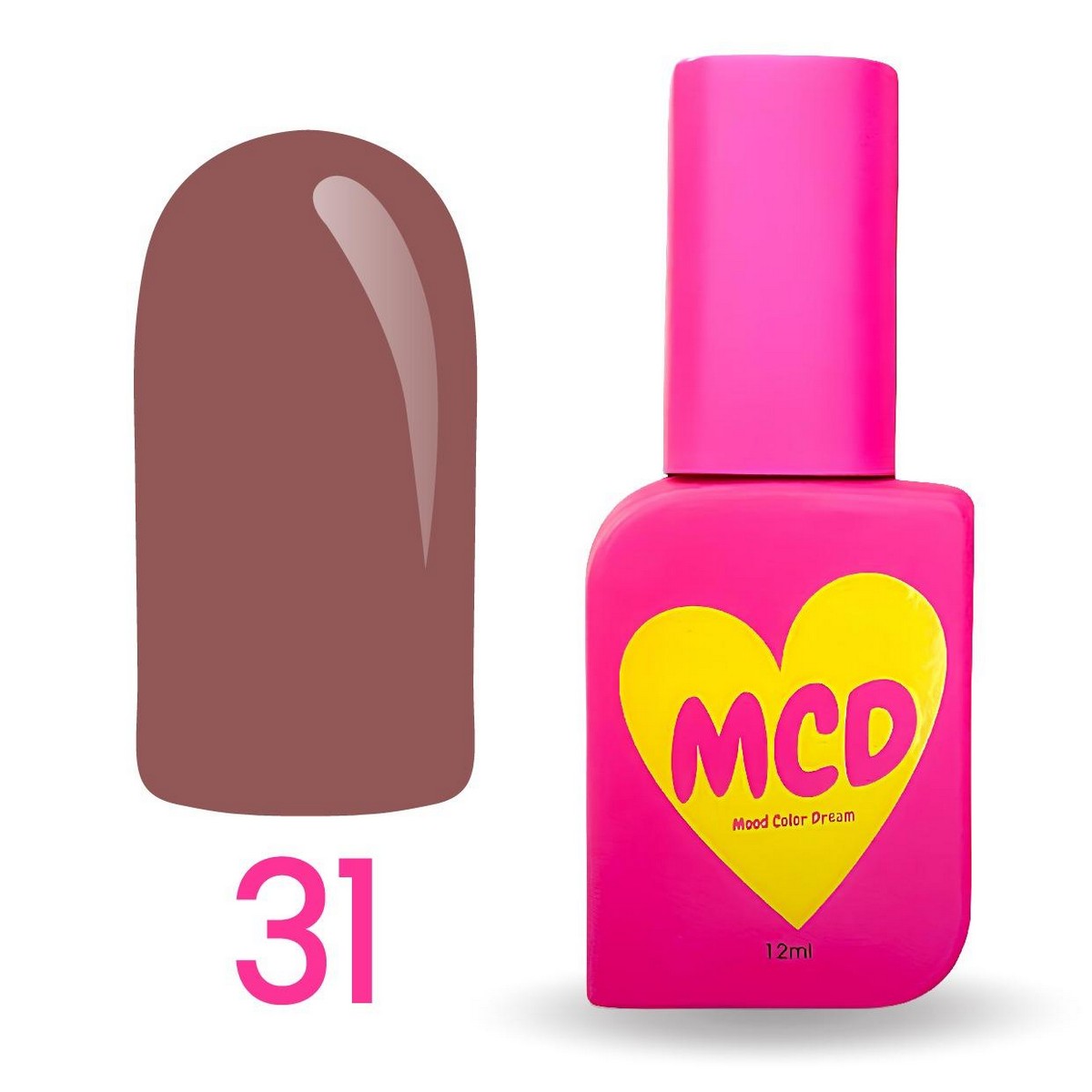 MCD Kalıcı Oje No: 031 Hema-Free Yüksek Pigmentli Alerji Karşıtı Profesyonel Seri 12 ml