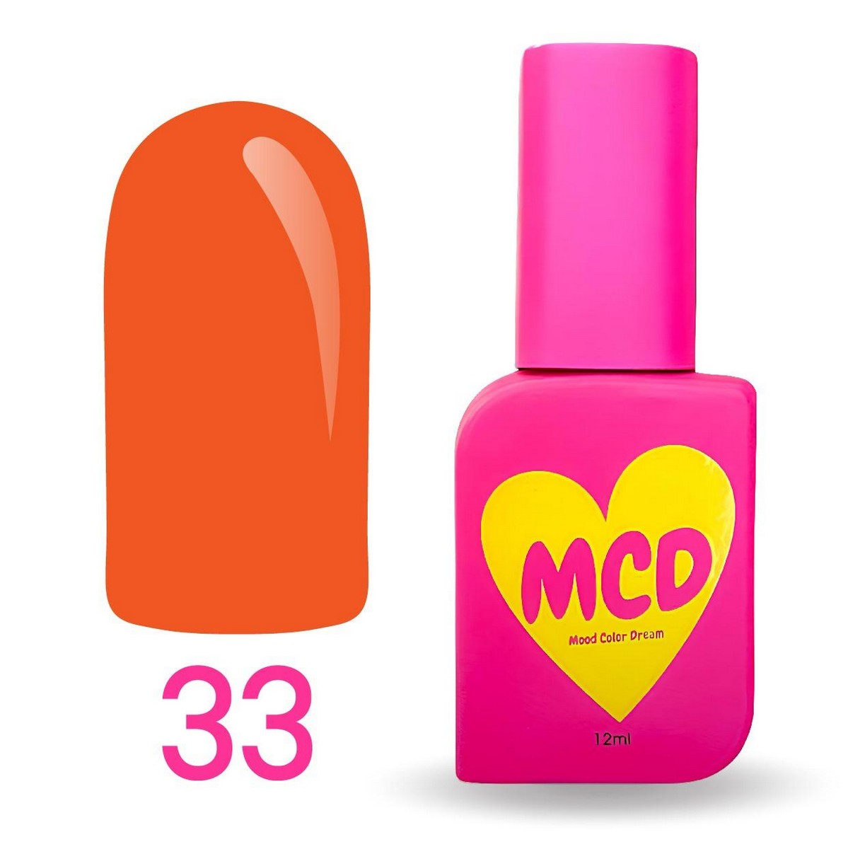 MCD Kalıcı Oje No: 033 Hema-Free Yüksek Pigmentli Alerji Karşıtı Profesyonel Seri 12 ml