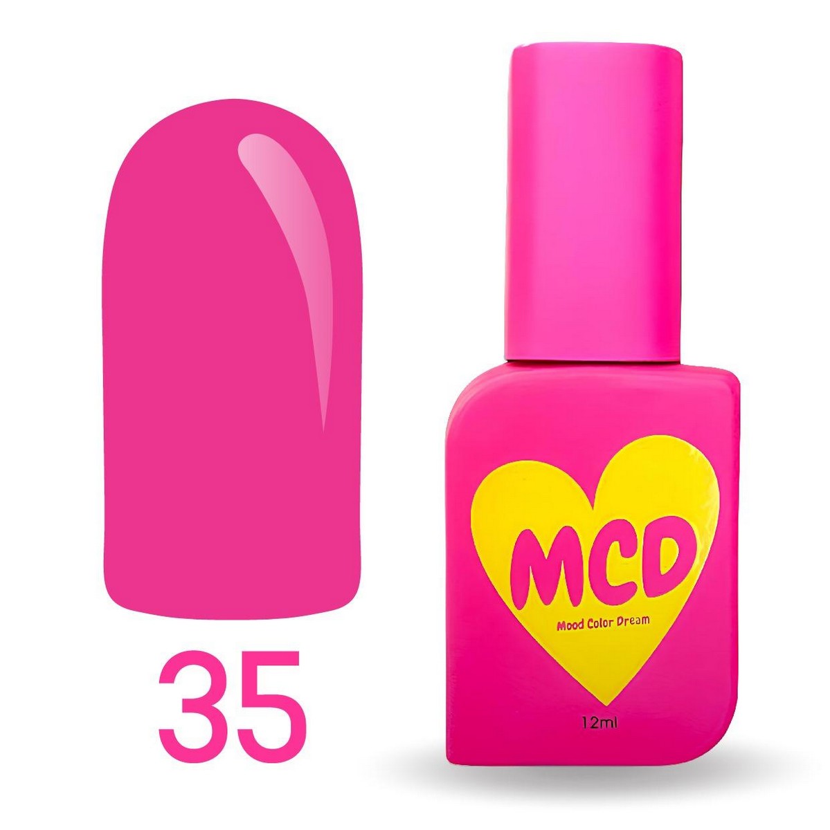 MCD Kalıcı Oje No: 035 Hema-Free Yüksek Pigmentli Alerji Karşıtı Profesyonel Seri 12 ml