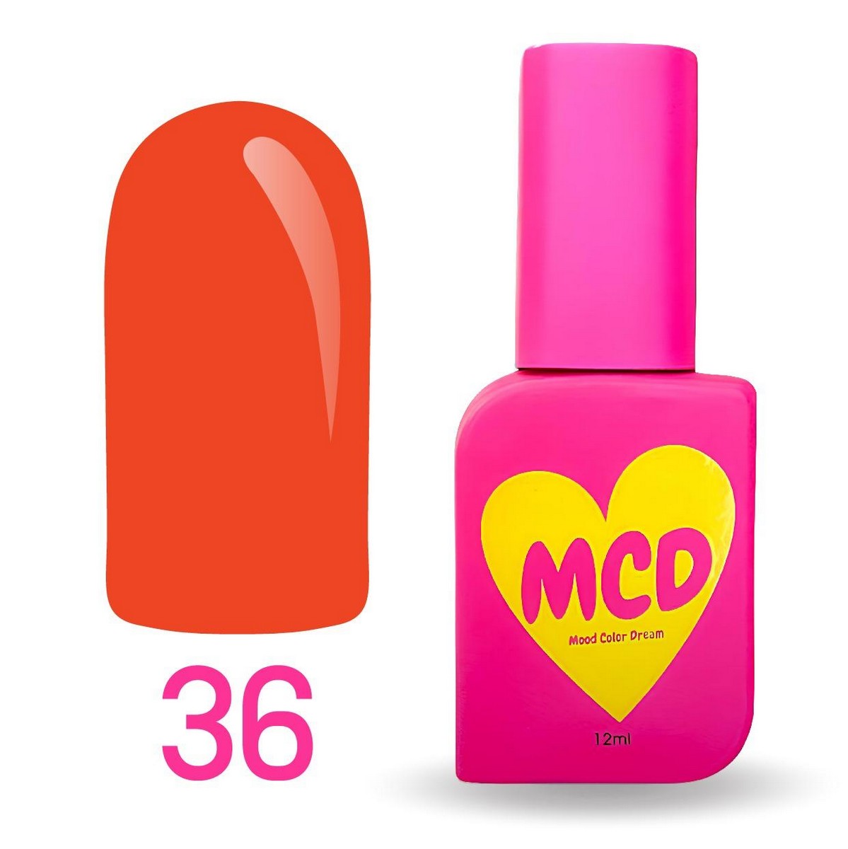 MCD Kalıcı Oje No: 036 Hema-Free Yüksek Pigmentli Alerji Karşıtı Profesyonel Seri 12 ml
