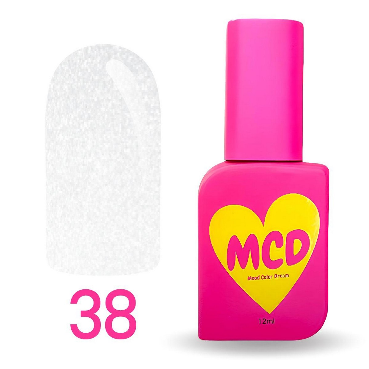 MCD Kalıcı Oje No: 038 Hema-Free Yüksek Pigmentli Alerji Karşıtı Profesyonel Seri 12 ml