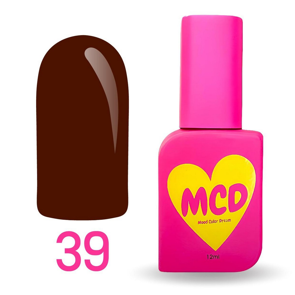 MCD Kalıcı Oje No: 039 Hema-Free Yüksek Pigmentli Alerji Karşıtı Profesyonel Seri 12 ml