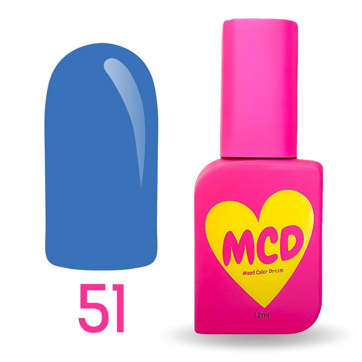 MCD Kalıcı Oje No: 051 Hema-Free Yüksek Pigmentli Alerji Karşıtı Profesyonel Seri 12 ml