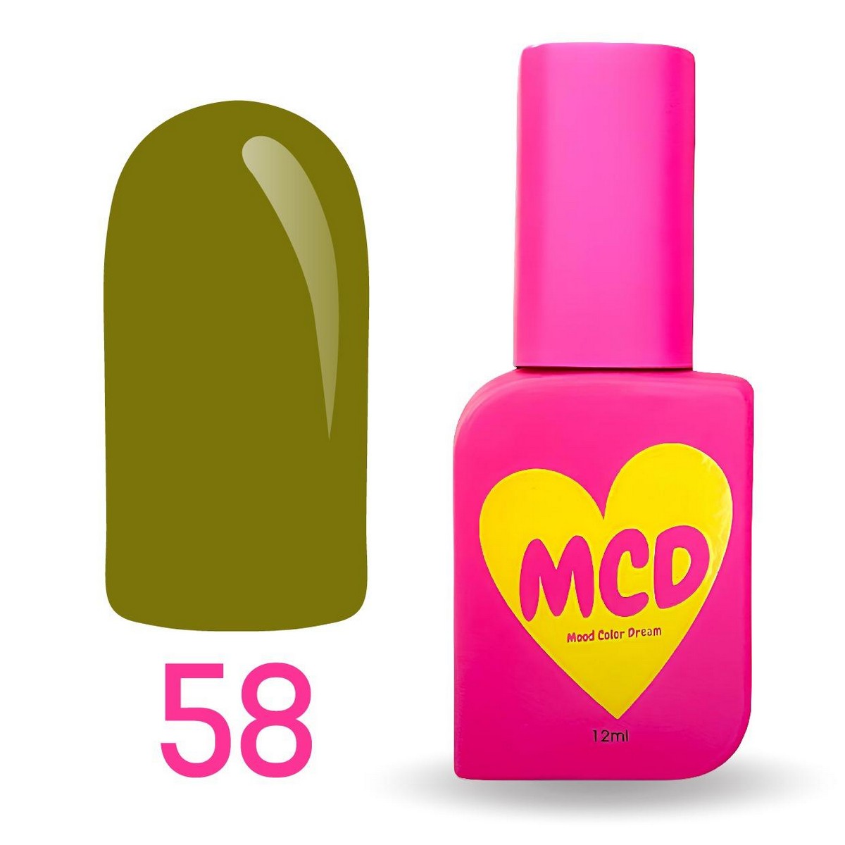 MCD Kalıcı Oje No: 058 Hema-Free Yüksek Pigmentli Alerji Karşıtı Profesyonel Seri 12 ml