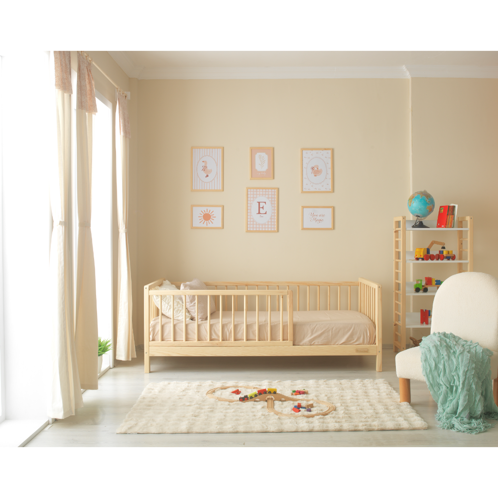 Nova - Natural Yuvarlak Çıtalı Karyola