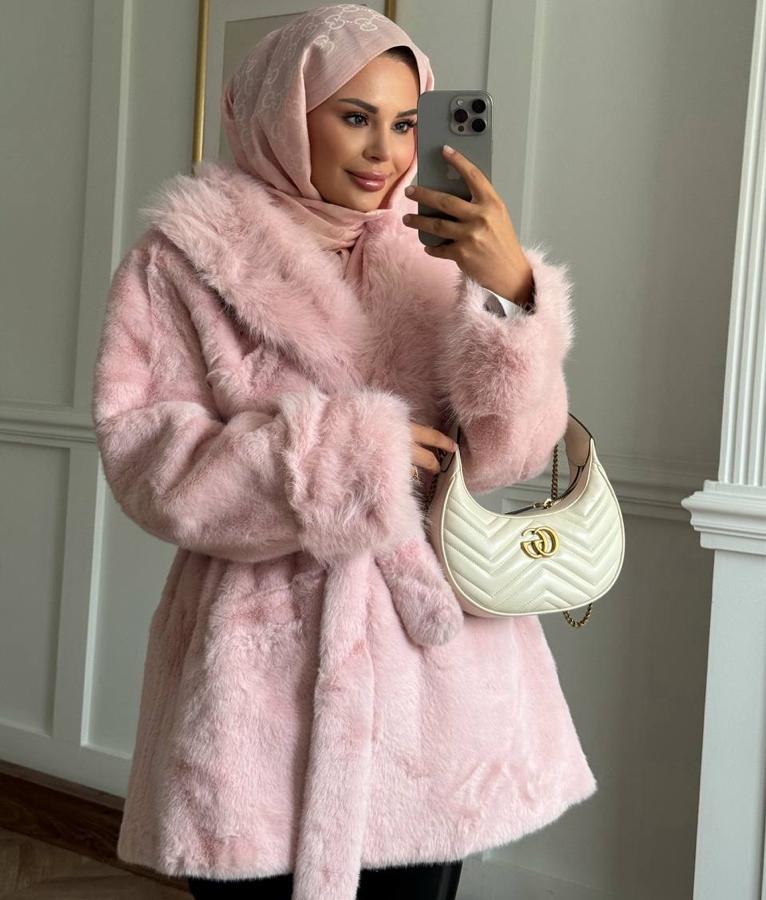 ORJİNAL ALPAKA KÜRK PEMBE