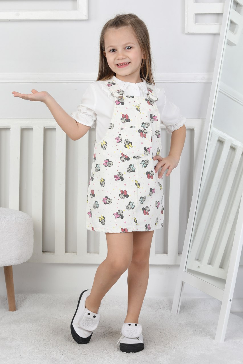 YSM KİDS %100 PAMUK BASKILI KOT JİLE