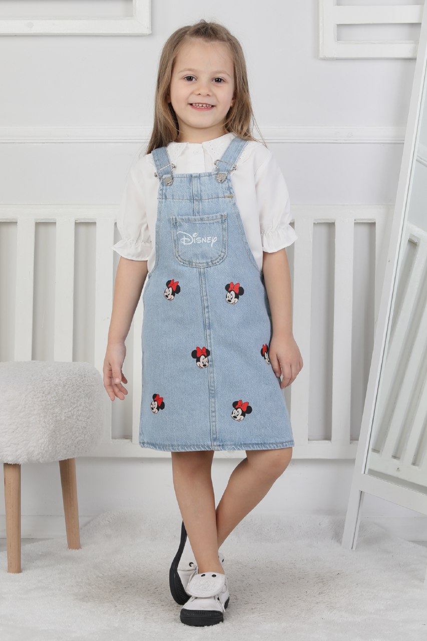 YSM KİDS %100 PAMUK BASKILI KOT JİLE