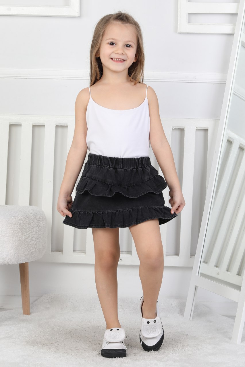 YSM KİDS %100 PAMUK KOT ŞORT ETEK