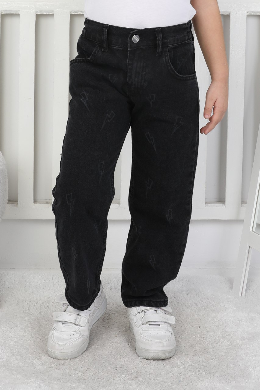 BASKILI KOT PANTOLON %100 PAMUK