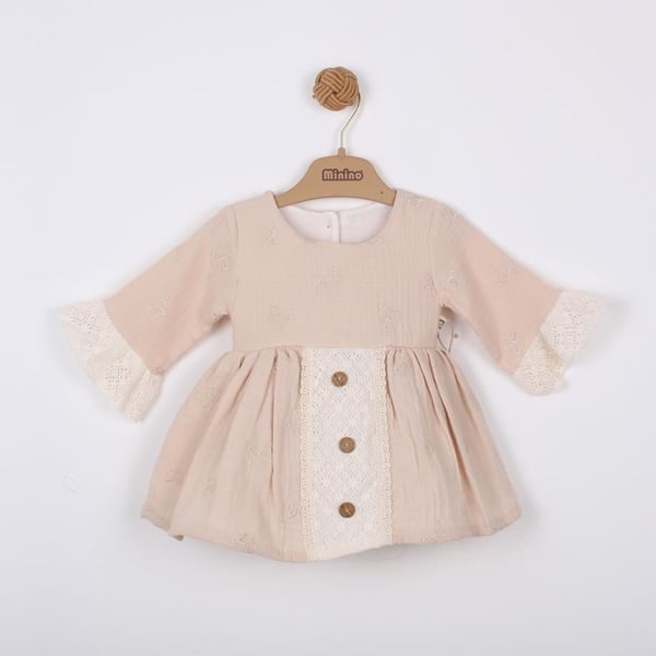 KARDELYA BEBE NAKIŞLI KELEBEKLİ ELBİSE
