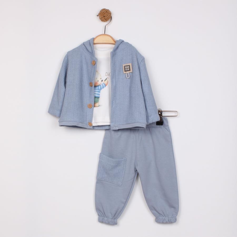 KARDELYA BEBE JAKARLI ERKEK BEBEK 3 LÜ TAKIM