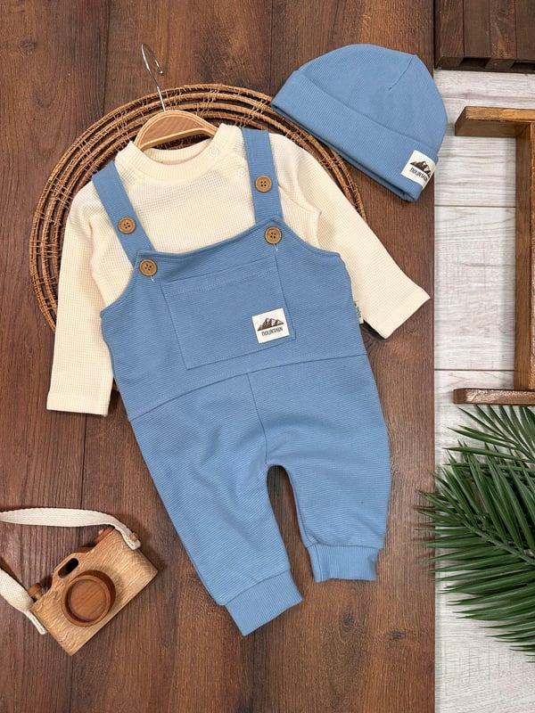 ERKEK BEBEK KAMPÇI ŞAPKALI TAKIM