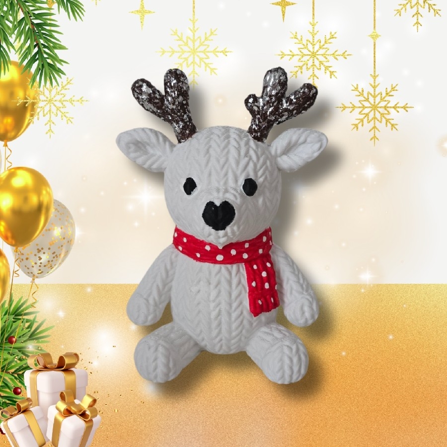 Örgü Desenli Geyik - 10 cm Yüksekliğinde