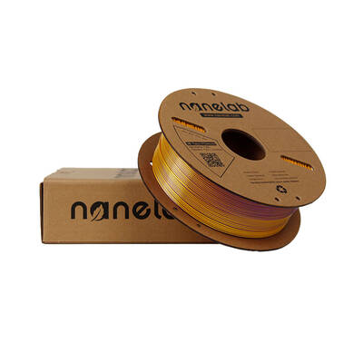 Nanelab Çift Renkli Silk PLA Filament - Altın - Mor - 1.75mm - 1Kg