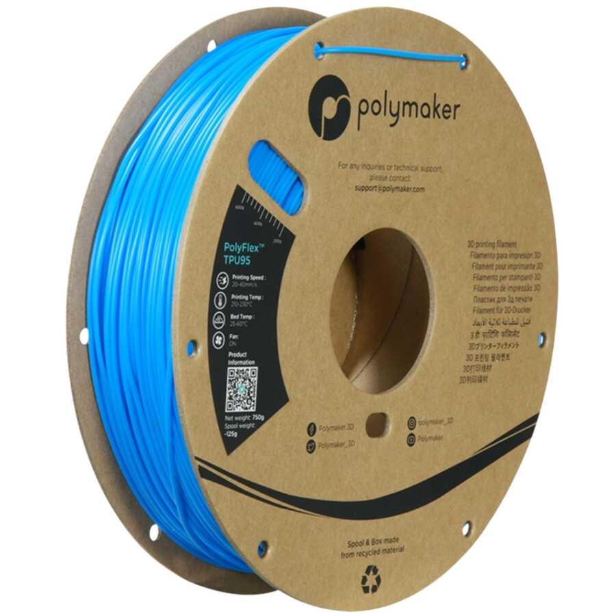 PolyFlex TPU95 Mavi Filament 1.75mm 750gr