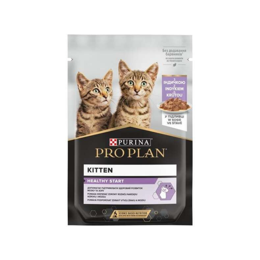 Pro Plan Pouch Kitten Sos İçinde Hindili Yavru Kedi Yaş Maması 85 Gr