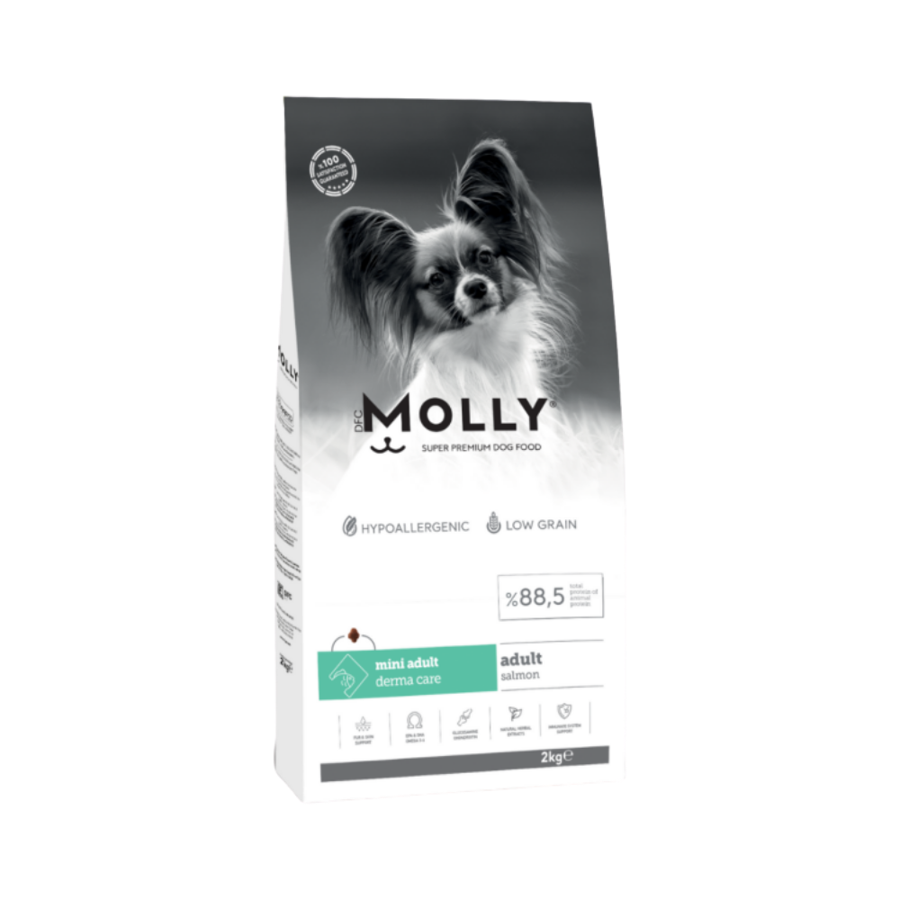 Molly Mini Adult Derma Care Somonlu Küçük Irk Yetişkin Köpek Maması 2 Kg