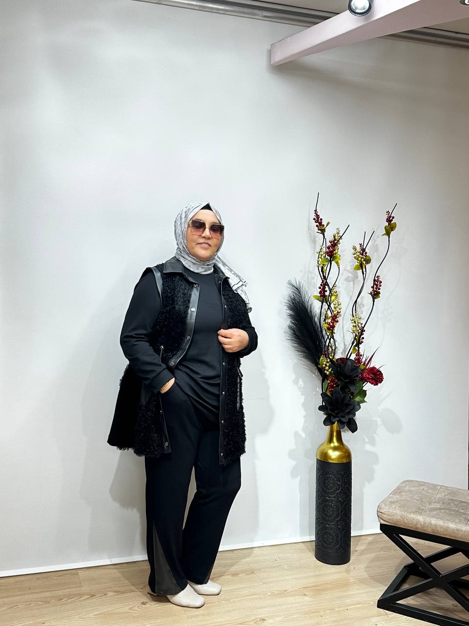 ÜÇLÜ TAKIM PANTOLON-BADİ-PELUŞ YELEK