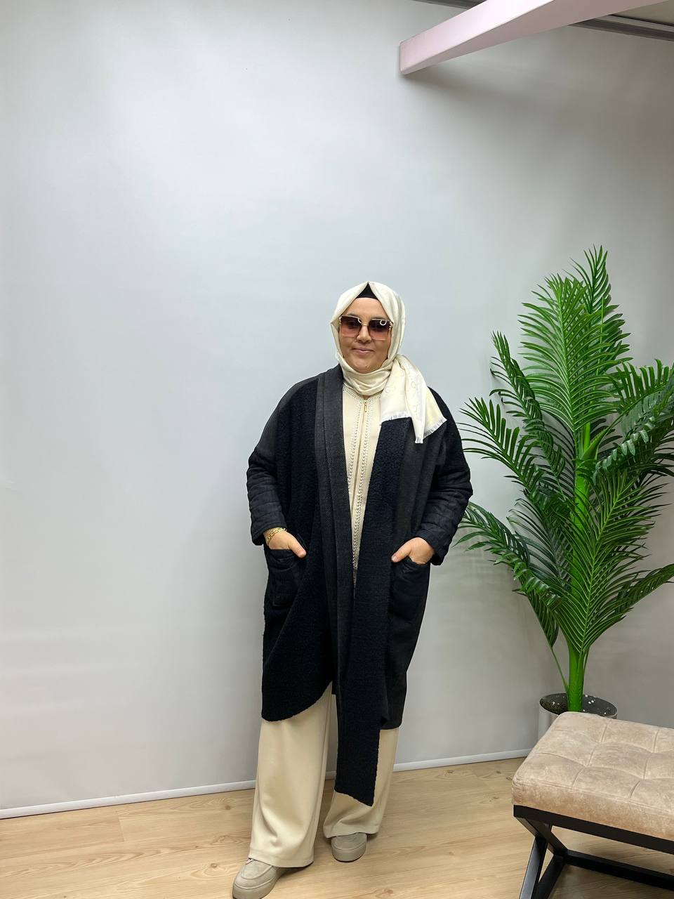 Kuzu Kumaş Kapitone Kap - Standart