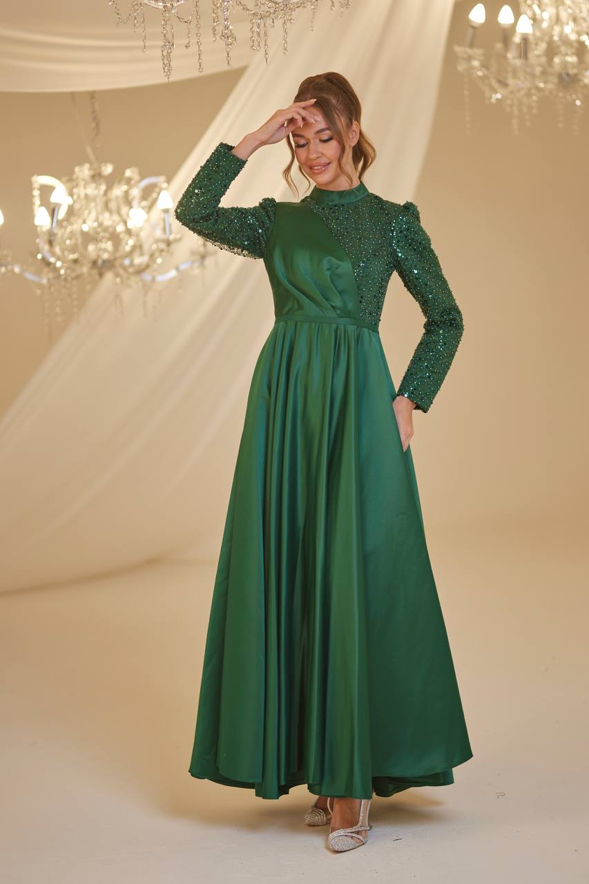 Burak Baran Payet Abiye Zümrüt Yeşili