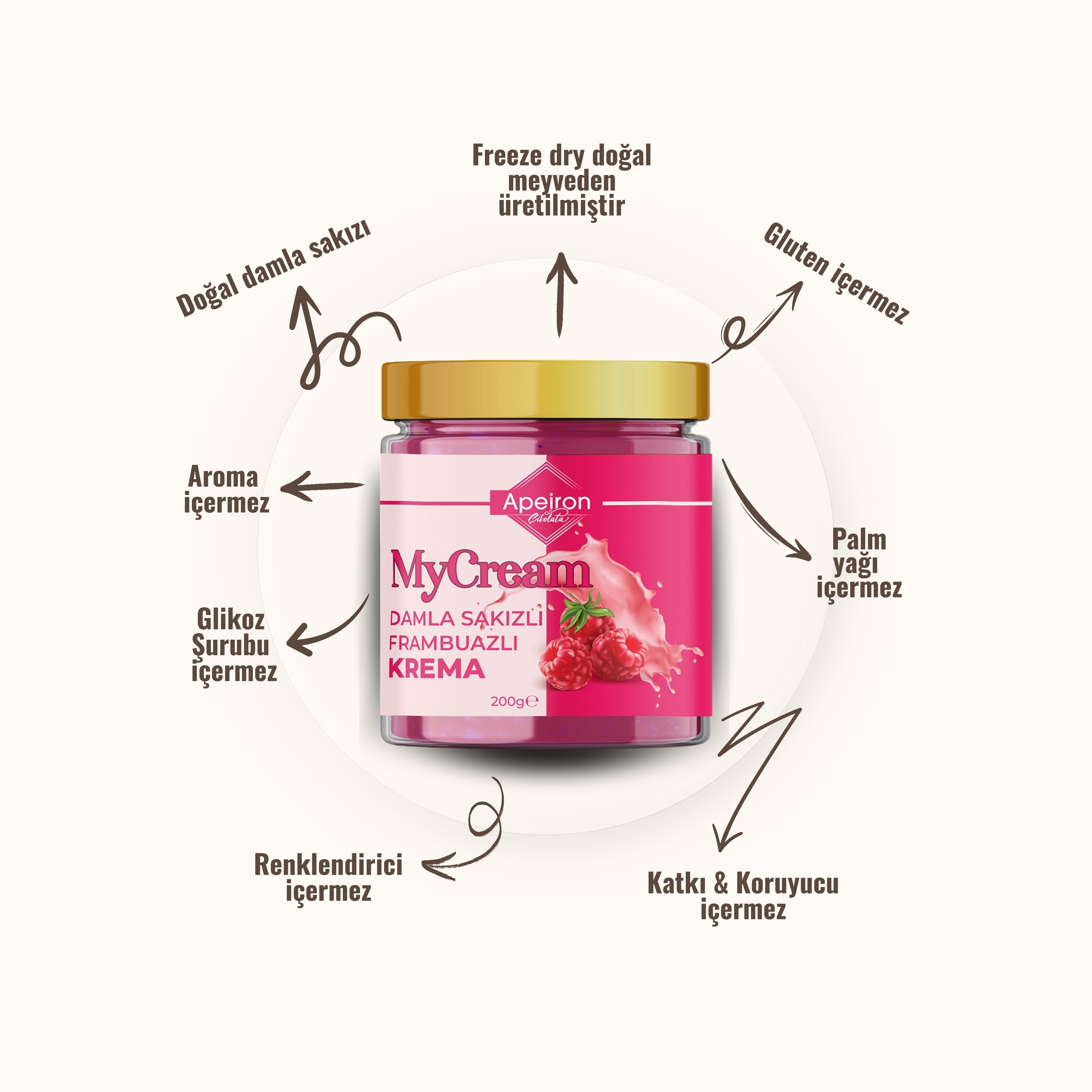 MyCream Damla Sakızlı Frambuazlı Krema 200 g