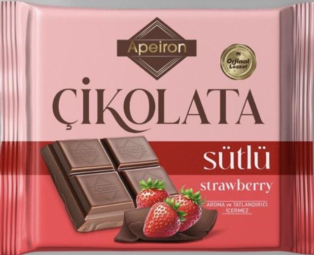 Çilek Dolgulu Sütlü Çikolata 60 g