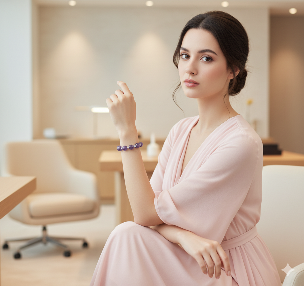 Ametist Doğaltaş Bileklikler